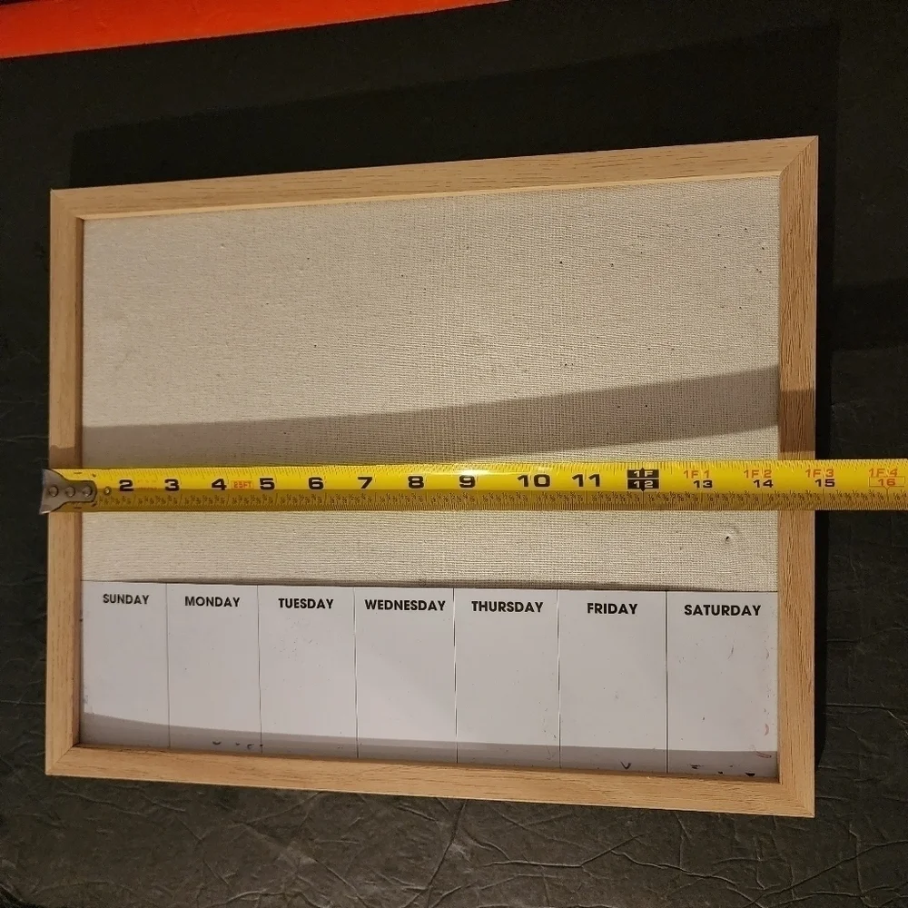 Dry Erase Bulletin Board Weekly Calendar